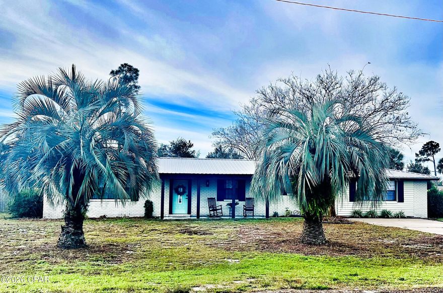 Fully renovated all-brick home at the entrance to Kings Point, one of Bay County's most sought-after neighborhoods known for its beautiful homes, large lots, and no HOA. This nearly ½-acre property offers unbeatable convenience to Lynn Haven, Downtown, 23rd Street shopping and dining, St. Andrews, and Panama City Beach. Plus, the Kings Point neiborhood is adjacent to the new SweetBay development and University Academy Charter School.
This home has been completely updated from top to bottom, featuring a brand-new HVAC (1/12/26), new metal roof, new appliances, modern fixtures, and luxury vinyl plank and tile throughout — no carpet. The open-concept family room, dining area, and bright kitchen showcase quartz countertops, a center island with breakfast bar, and stylish finishes. A separate large living room makes the perfect home office or potential 5th bedroom.
Enjoy the spacious Florida room with mini-split heating and cooling overlooking the huge, privacy-fenced backyard— ideal for a playroom, gym, or plant haven. Unique to this home are two primary suites, each with private updated baths, perfect for multi-generational living or guests.
✨ Space, style, location — Kings Point living at its best.