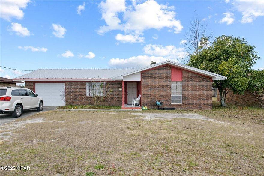 1005 Bob Little Road.

This 3 bedroom/2 bath brick home on a nice size lot, is in a centrally located area of Callaway not far from Tyndall AFB.  This brick home features tile floors throughout, a one car garage, fenced in back yard, and a new metal roof.  There are some fabulous fruit trees also located on the property.  With a little TLC, this is a great rental location if you are looking for an investment property or just a cute home for any family to come occupy.