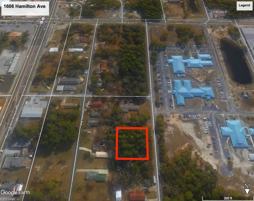 This parcel is a large residential property that is comprised of three lots. The ability to subdivided should be looked into by potential buyers. It is very centrally located with easy access to Hwy 98, Hwy 231 as well as area hospitals.