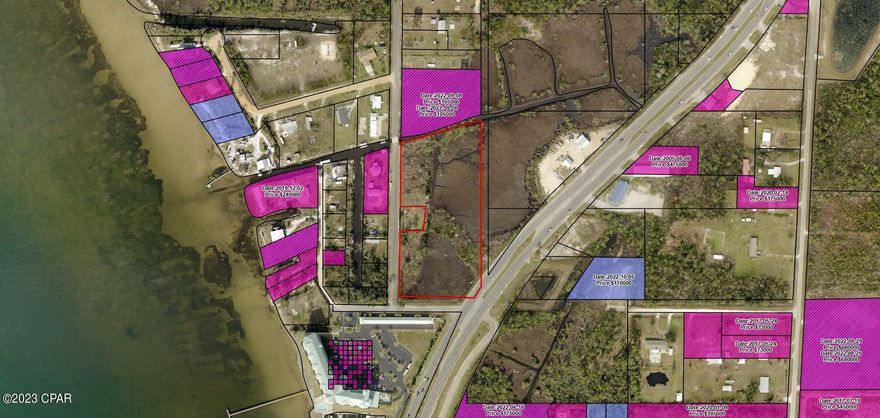 This is a 4.7 acres parcel with .48 SFR ACRES and 4.24 wasteland. The property has canal access at the far N end of the property which leads out to the Bay and the Bay goes to the Gulf.