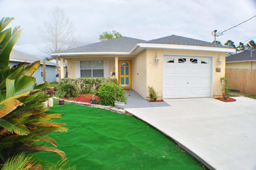 CURRENTLY UNDER CONTRACT, SELLER ACCEPTING BACKUP OFFERS. What a fantastic home in the Inlet Beach area!  This 3BR/2BA beauty has a brand new roof, AC is one year old, kitchen has new cabinets, granite counter-tops and stainless steel appliances, & both baths were updated with new vanities & sinks.  The home is turn-key and features an open-floor plan, with a lovely screened porch off the back with a pet door installed; the backyard is privacy fenced & includes a shed, lemon & orange trees, Jasmine vines & bottle brush tree; w/a low maintenance yard.  Sellers say this is a very efficient home, & the neighborhood is very quiet.  You're also just around the corner from Lake Powell & grocery shopping, & about 5 minutes from the beach!  All info is approx. and verified if important. verified by buyers if important.  The sellers left some furniture in the home as well as the washer and dryer.