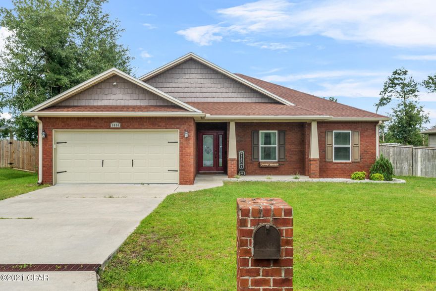 This beautiful 3BR/2.5BA Craftsman style home is conveniently located just off Hwy 231, a short drive to shopping, restaurants, Tyndall AFB, and Panama City Beach. The home features a newer roof, new plank flooring in the main living areas, new carpet in the bedrooms, a new privacy fence (w/ doggie peepholes!), trey ceilings, recessed lighting, surround sound, a Ring doorbell, and more! The kitchen has stainless steel appliances, granite countertops, a breakfast bar, an eat-in dining area, tile flooring, and plenty of storage. The master suite is a nice size w/ a private bathroom featuring his and hers walk-in closets, dual vanities, a jetted tub, and a separate shower. Spacious secondary bedrooms, another full bath, a 1/2 bath, a large laundry room, an oversized garage, and a large backyard w/ a covered porch AND an open deck complete this wonderful home. Call today for more information or to schedule your private tour!