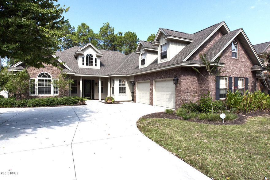 This large, executive home is ready to move in. The owner has provided fresh paint and carpet for the new buyer! There are 4 full bedrooms on the main floor and a bonus bedroom upstairs with its own bath. Can function as a 5 bedroom or a 4 bedroom with an office. There is a nice sized breakfast area as well as a formal dining room. The Master bath has all the bells and whistles with the nice double vanity, walk in shower and separate tub. This home sits in one of the most desirable subdivisions in Bay County and has been built by one of the areas top builders. There are a lot of extra features such as built in shelves, fireplace and lots of nicely done crown molding. Custom blinds throughout. The covered back patio overlooks a nice wooded lot.