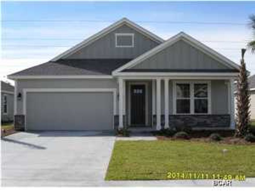 This house is a new construction Model Home Example and not the actual house being built. The home has a Bonita floor plan with a Coastal Elevation. A Samuel Taylor built home includes standard features such as designer carpet in main areas and bedrooms, 8 ft. 2 panel craftsman interior door package, brushed nickel fixtures and faucets throughout, insulated (R19) interior common walls and insulated (R38) ceilings, and durable Sherwin Williams premium interior wall paint. Kitchen features stainless steel appliance package (range, dishwasher, & microwave) and oversized 36'' wood cabinetry with crown molding, and granite counter tops. Full bathrooms include raised vanity heights, large tile flooring in bathrooms and laundry rooms, 2 x 6 Exterior Wall Construction, and hurricane tie down