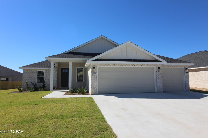 Bay Counties newest community has come to life, These homes are built by one of Bay Counties most sought after builders, Brick homes with spacious floor plans, custom solid wood cabinets, Quartz counter tops, Upgraded light fixtures, doors, Insulation, Trim, Low E windows, Luxury Vinyl flooring, Stand alone tubs, Neighborhood has under ground utilities, lighted streets. Zoysia Grass and landscaping! Let College Station be your next move.... This is a Georgetown 2 Floor Plan