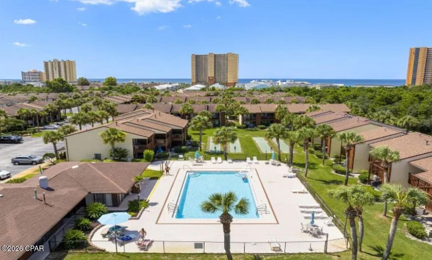 Welcome to 17751 Panama City Beach Parkway, Unit 9F - your opportunity to own a beautifully located end-unit townhome in the highly desirable west end of Panama City Beach.
Just a short stroll down the private boardwalk brings you to the stunning shores of the Gulf and its world-famous sugar-white beaches. 
Whether you're seeking a full-time residence, vacation getaway, or investment opportunity, this property offers exceptional flexibility - available furnished or unfurnished.
This end unit enjoys a premium position overlooking a peaceful nature preserve, offering added privacy and an expansive green space rarely found in townhome communities. Relax on your upstairs balcony off the primary bedroom or unwind on the covered patio off the main living area, where you can enjoy coastal breezes and the soothing sound of nearby waves. Inside, the thoughtfully designed layout features:
* Two full bathrooms (one upstairs, one downstairs). * A functional galley-style kitchen complete with a gas stove.
* Comfortable living and dining spaces filled with natural light. Located in the well-maintained Beachwalk Condominiums community, residents enjoy access to a large community pool and tennis courts.  The property is just minutes from local favorites like Salty Sue's and approximately one mile west of Pier Park, offering abundant dining, shopping, and entertainment options.
HOA services include cable, lawn care, exterior pest control, garbage service, and pool maintenance for added convenience. Well-behaved pets are welcome. Don't miss this rare opportunity to own a coastal retreat in one of Panama City Beach's most desirable locations. Contact me  today to schedule your private showing.
some photos have ben virtually enhanced to illustrate he property's potential .