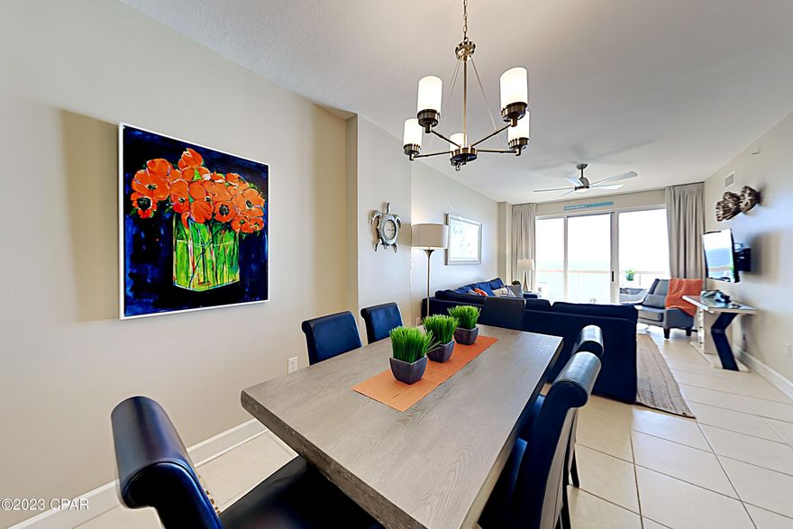 Don't miss out on this beautiful well appointed  2/2 condo in Sunrise Beach that presents like a 3 bedroom.  This popular floor plan features a bunk room with a door and a window and has everything needed for additional guests.  Master bedroom has gulf views and a master bath with double vanities, and a separate tub and shower.  The open floor plan yields plenty of space for cooking, dining and entertainment, and the spacious balcony gives you gorgeous views for miles.  The location is perfect along the strip, and very close to all of the attractions PCB has to offer. Sunrise Beach offers plenty of covered parking and amazing amenities to enjoy including a majestic gulf side heated pool, BBQ area and gym. This is the condo you've been looking for, so grab your favorite realtor or give me a call and come check it out!