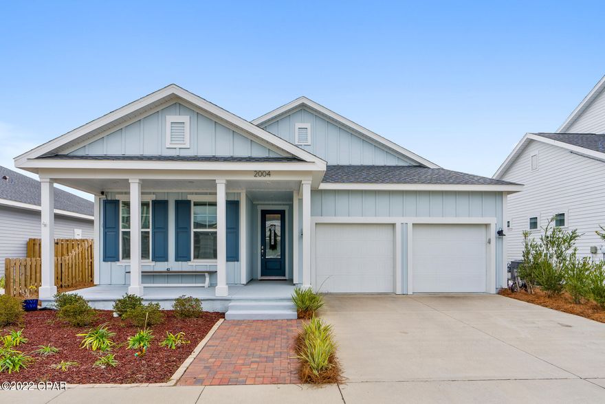 Check out this Four Bedroom Two Bath Venice Floor plan located in the highly desirable location of Sweet Bay. This single-story floor plan offers an open concept living space with lots of room for entertaining. This home boasts of 10 foot ceilings with 8 foot doors, Luxury Vinyl Plank floors, and an Elegantly designed Kitchen. The Kitchen has upgraded cabinets with granite counter tops, backsplash, stainless appliances, and walk in pantry. The Master Bedroom is 16 x 14 with plenty of space for a King Size bed and more. The Master Bathroom has double vanity sink, custom walk in tile shower with rain shower head, and walk in closet. The Sweet Bay community highlights Two Community Pools, Basketball Court, Nature Trails, and University Academy K 8 School, amphitheater, and so much more!