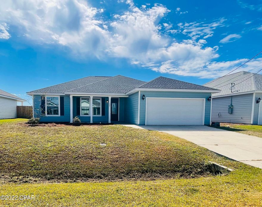 3br/2ba, 2018, Craftsman style home.

An open floor plan with granite counter tops throughout the home, tiled walk-in shower in the master bathroom, as well as a spacious walk-in closet in the master bedroom. Located in a quiet neighborhood in Panama City with a fenced-in backyard and a 2-car garage. Make this your forever home or an investment property!