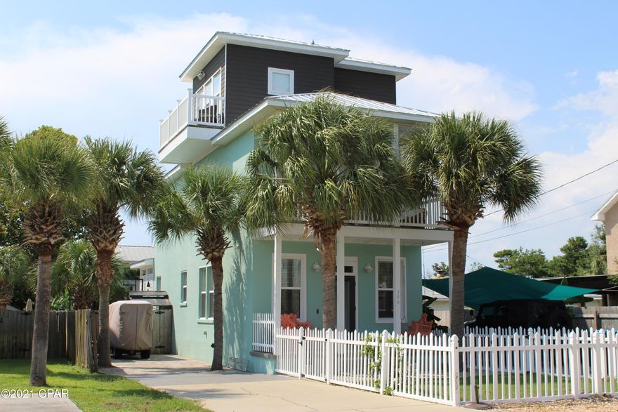 CURRENTLY UNDER CONTRACT, SELLER ACCEPTING BACKUP OFFERS



3 bedrooms - 2 1/2 baths - 3rd floor loft - in-ground pool - dedicated beach (Bid-A-Wee Beach) - Gulf Views - walking distance to Private Community Beach - concrete block structure - open floor plan - 10' ceilings throughout - 2 master bedrooms - 2nd floor master bedroom with enormous closet - 3rd bedroom with balcony and gulf views - porcelain tile floors in living room dining room and kitchen - covered porch - pergola - your own pice of paradise!