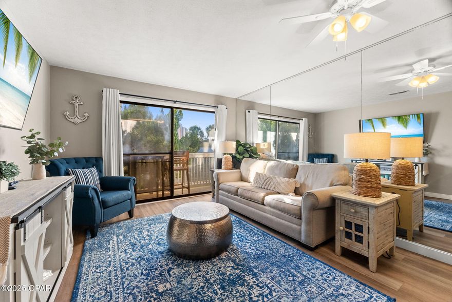 Located in the serene west end of Panama City Beach, this charming 1-bedroom, 1-bath condo in Endless Summer offers a relaxed coastal lifestyle just steps from the shore. 

Inside this fully furnished unit, enjoy a freshly updated interior with durable LVP flooring throughout and new ceiling fans for year-round comfort. The open layout maximizes the 580 square feet of space, and a glimpse of the Gulf adds that touch of paradise.

Perfectly situated near iconic local spots like Thomas Donuts, McGuire's, and Pier Park, and just 15 minutes to both 30A and the ECP airport. Whether you're searching for a beach getaway or a rental-friendly investment, this one delivers.
