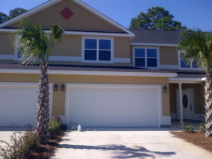 Beautiful(LIKE NEW)3 Bedroom, 2 1/2 Bath home has an Open Floor Plan, Tile Flooring in the Main Living Areas, 9'ft Ceilings On 1st Floor, Kitchen with Breakfast Bar and Stainless Steel Appliances, Granite Countertops Through Out, 2nd Floor Laundry, 2 Car Attached Garage. This gated community offers community pool as well as community room, exercise room. YARD MATENTAINCE INCLUDED