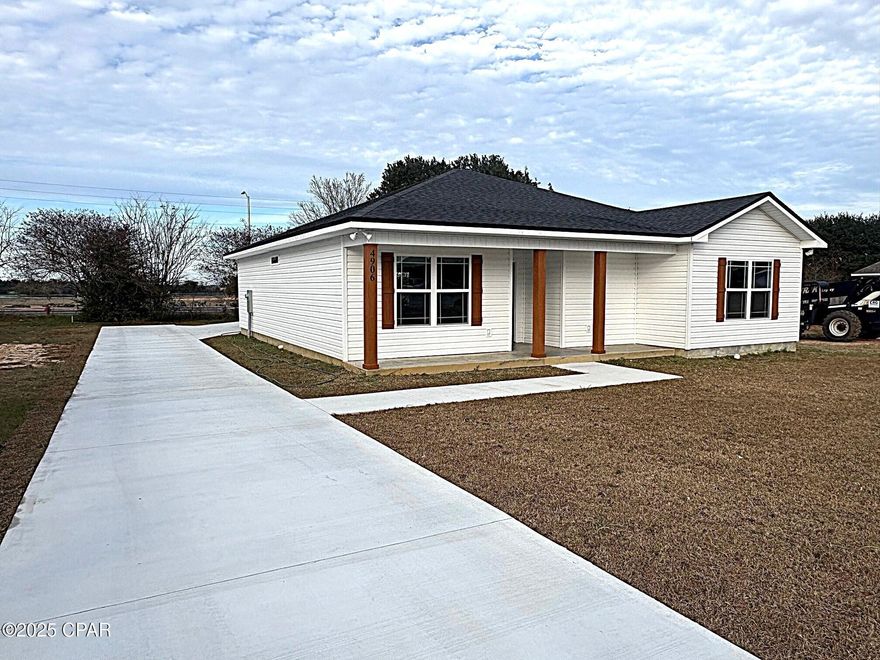 AWESOME AND NEW 3BR/2B, SPLIT BEDROOM PLAN, 1600 SQ FEET, CUSTOM CABINENTS WITH COOKIE SHEET RACK, BIG SPOON RACK, TRASH BEND AND OVERSIZE LAZY SUSAN, QUARTZ COUNTERTOPS, WHITE TILE BACKSPLASH, NEW APPLIANCES TO INCLUDE DISHWASHER, STOVE, STOVE VENT, AND REFRIGERATOR. THE FLOORING WILL BE WATERPROOF VINYL PLANK FLOORING AND THE BATHS AND LAUNDRY ARE TILE. RECESSED LIGHTIN OPEN FLOOR PLAN, 2 CAR CARPORT AND COVERED BACK PORCH. THIS HOME HAS CITY SERVICES TO INCLUDE WATER, SEWER, NATURAL GAS, FIRE AND POLICE PROTECTION. DSL INTERNET IS VAILABLE AS WELL. THIS IS A QUALITY BUILT HOME  FROM THE CUSTOM BUILT WOOD WINDOW SHUTTERS TO THE KITCHEN CABINETRY AND ALL THIS  IS LOCATED BY THE SPORTS COMPLEX, PUBLIC AND PRIVATE SCHOOLS VERY CLOSE, PUBLIC PARK AND MUCH MORE. PLEASE LOOK OVER THE PICTURES.