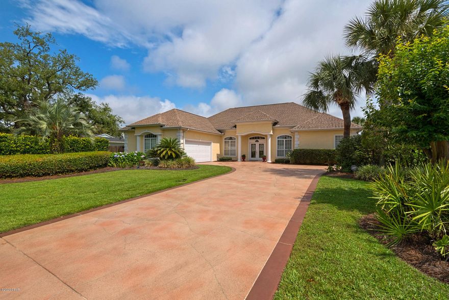Move-in ready, manicured yard with sparkling pool. 2,591 SF w/3 BR's, 2.5 baths & office. Open floor plan, high ceilings and so much natural light. You will love the flow of indoor/outdoor living/entertaining space while you enjoy your screen enclosed pool/patio. The kitchen with accent lighting and huge b'fast bar are sure to be a hit while you keep an eye on the pool from the large corner windows in the family room w/fireplace. On either side of the foyer is the dining room and office with custom cabinetry. Huge master BR with sitting area and bath w/soaking tub, separate shower and 2 vanities make getting ready in the morning a breeze. Split BR floorplan w/Jack & Jill bath + half bath. Well built w/storage over closets and 2x6 construction. Gated N'hood w/security & close to back gate.