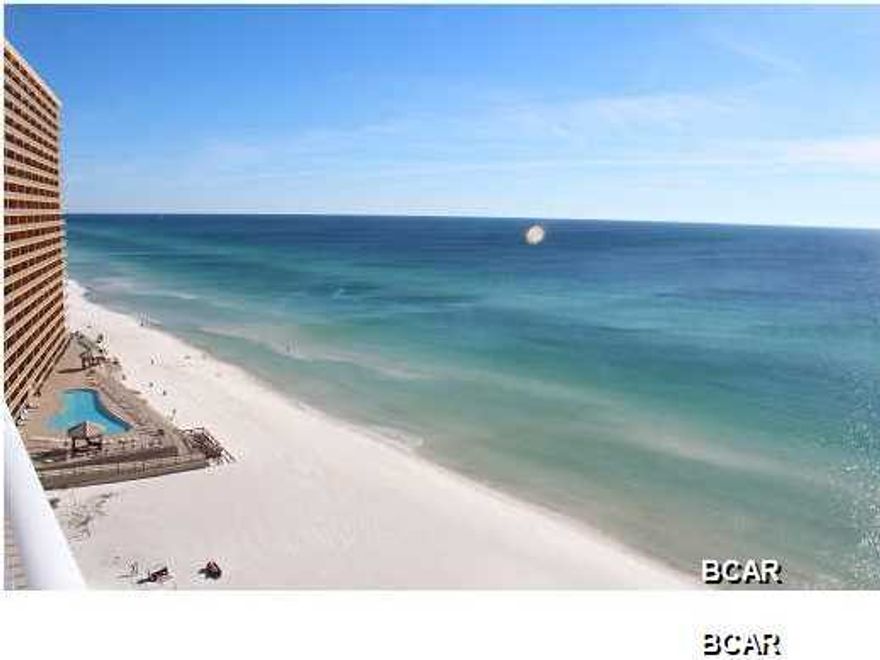 This Beautiful Gulf Front Fully Furnished 1BR/2BA w/Bunk has new flooring, new paint, corian counter tops, GE appliances and 9' ceilingsLocated in very desirable area of Thomas Dr. next to popular restaurant Schooners and very close to St. Andrews Bay and several Marinas. This Gulf front building includes lush, tropical landscaping, fully equipped fitness center, 2 pools, high speed elevators, Seasonally heated Gulf front pool, Dune walkover, covered parking garage. Escape to the natural beauty of Seychelles Beach Resort. Fronting 200 feet of beautiful gulf-front terrain, this gorgeous high-rise resort condominium rises 22 stories above the sparkling sugar-white sands and emerald green waters, offering spectacular views of the Gulf of Mexico. Seychelles is a great to have a second home for your family or rental investment.