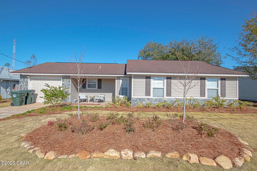 'CURRENTLY UNDER CONTRACT, SELLER WILL CONSIDER BACKUP OFFERS Location! Location! Location!! Beautifully remodeled and landscaped home in Lynn Haven!! 3 blocks from Publix and Walmart. This home would be perfect for the First Time Homebuyer. The interior and exterior of the home have been completely remodeled with an all-new kitchen, new countertops, new appliances, fresh paint and so much more. The yard is a great size and there is tile throughout the home for easy maintenance.  Don't miss out on this one! Great neighborhood!  Close to schools, restaurants and shopping! Agent measured so please check for accuracy.