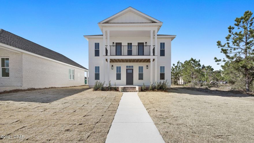 Beautiful 5br, 3.ba home in the quiet community of Tapestry Park! Enter through the front door into the open floor plan, The large, open kitchen, with ample counter space, Custom cabinets, Upgraded Lighting, Quartz counter tips, upgraded fixtures & Stainless Steel Appliance package The first floor also features The Master bedroom, full bath, additional closet and a 1/2 Bath for guests Upstairs you'll find the Second living space, 2 more bathrooms and 4 additional bedrooms. This home sits on a lot that faces the park. The home and park are both under construction. This golf cart community offers wonderful amenities including underground utilities, sidewalks, fabulous clubhouse, community pool, tennis and basketball courts, parks and green spaces, and low HOA fees that include cable, internet, and twice a week trash pick-up. Enjoy sunsets on the front porch of your charming home or take a short golf cart ride down to the beach! It's just that close!!