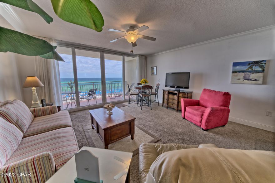 ***CURRENTLY UNDER CONTRACT, SELLER ACCEPTING BACKUP OFFERS*** This 1 bedroom 1 bath with a BUNK AREA condo is being sold FULLY FURNISHED!. This condo has a GULF FRONT living area, GOURMET KITCHEN with granite counter tops, under cabinet lighting, recessed breakfast bar lighting, new HVAC in 2020, new hot water heater in 2019 and a state of the art ''HALO'' Water Leak Detection System in 2018 . Emerald Beach Resort is one of Panama City Beaches finest resort communities with unsurpassed amenities which include a GULF FRONT pool, Tiki Hut Bar, an additional zero entry pool w/kids water features, Sky Bar, Starbucks, fitness facility and arcade. Emerald Beach Resort has a PREMIER BEACH LOCATION, located just minutes to Pier Park, shopping, dining, entertainment and the best Panama City Beach.