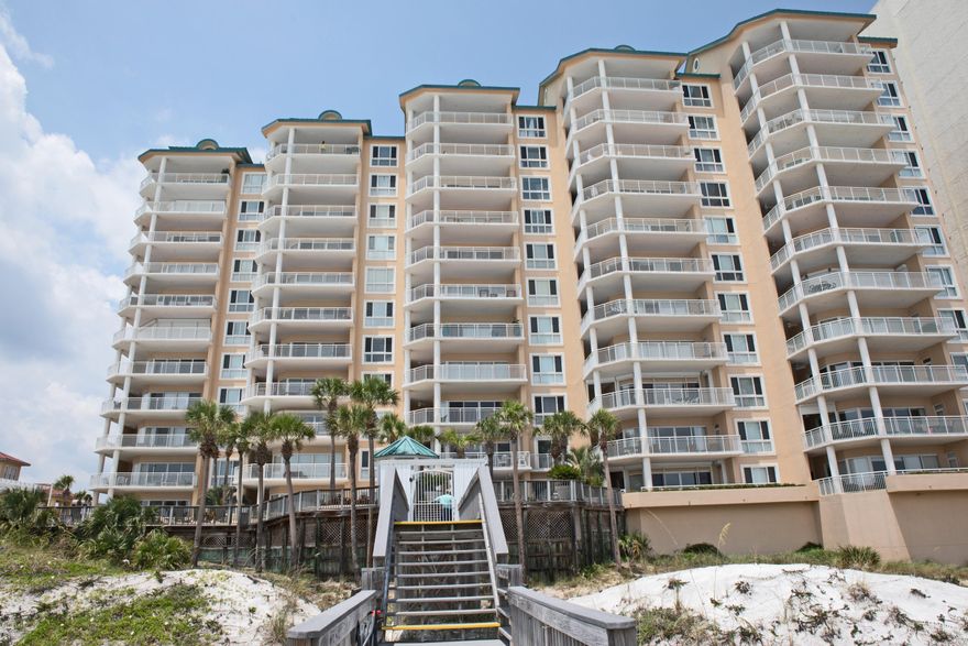 Exclusive Hidden Dunes Grand Villas. Non Rental  Gated access. Gulf Front West  End Corner unit. with wrap around patio area on ground level just steps from Pool Deck. Garage Parking one level below with easy stair access so you never have to use an elevator or go thru the lobby.  It just does not get any better than this.

Expansive Gulf views the minute you open the door to the spacious great room you feel as if you have arrived to Paradise.   The Gulf Front master suite opens to beach front patio area.  Master Bath has double sink vanity area with spacious shower and whirlpool tub. Adding to the privacy of the master, the three guest bedroom each with there own baths are located on the other side of the unit. The well designed kitchen has plenty counter & Cabinet space. Sold Unfurnished Enjoy all the amenities Hidden Dunes has to offer including the beautiful lobby entertaining area,private workout facility, gulf front pool and spa, sun deck area with bar with ice maker.  Access the private deeded beach thru the gated walkway.  The limited access Grand Villas is located inside the 27 acre Hidden Dunes gulf front resort. which offers walking paths, fountains  4 pools 3 hot tubs tennis facility with 6 rubico courts,lighted basketball court and pickle ball court.