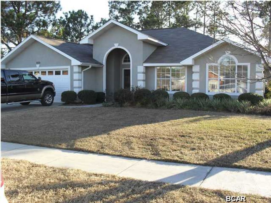 Beautiful move-in ready home in Callaway Point! 3 bedrooms/2 baths with approximately 2000 sq ft. of living space and a 2 car garage. Inside is newly painted and the outside of the home was painted with elastomeric paint. Brand new roof. Also, Saltwater pool with brick pavered patio and enclosed back yard with privacy fence! Home is wired for sound system and outdoor speakers. Sprinkler system with 2 meters; one for home and one for sprinkler system. Piped in gas for your outdoor grill! Lots of crown moulding. Kitchen has granite countertops and stainless steel appliances with a gas stove that will please the chef in you! Breakast room and dining room have plantation shutters! This home also has a Rinnai tankless gas hot water heater. Ceiling fans in all rooms but one guest