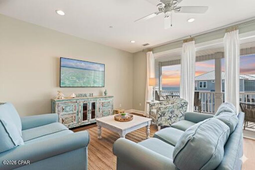 325 feet from the Gulf. Modern construction. Fully furnished. No HOA.

Built in 2021 and located just steps from the sugar-white sand, this modern Mexico Beach home delivers what many buyers are searching for but rarely find: walkable Gulf access, turnkey condition, and low-maintenance ownership in one of the Forgotten Coast's most desirable settings.

The open-concept living area is filled with natural light. It opens to an oversized balcony with Gulf water views, creating an easy indoor-outdoor connection ideal for everyday living and relaxed coastal entertaining. The kitchen anchors the space with stainless steel appliances, streamlined cabinetry, a spacious island with seating, and pantry storage designed for real use, not just weekends.

The primary suite offers a private retreat with direct balcony access, a double vanity, and a walk-in shower. An enclosed bunk room adds valuable sleeping space, supporting comfortable stays for owners and guests alike while maximizing usability.

Built to modern Florida hurricane standards, the home features impact-rated windows and sliding glass doors, along with a durable coastal roof designed for long-term peace of mind. Additional highlights include covered parking, an outdoor shower, elevated construction, and generous storage for beach gear and owner use. The property is located in a short-term rental-friendly zoning district and offers freedom from HOA restrictions.

This home is ideal for buyers who want to personally enjoy Mexico Beach while using short-term rentals to help offset ownership costs, without the density, crowds, or limitations of larger resort markets.

Mexico Beach is known for its uncrowded shoreline, laid-back atmosphere, and authentic coastal charm, with easy access to the Mexico Beach Marina, Killer Seafood, and Mango Marley's. Port St. Joe, Cape San Blas, and St. Joseph Bay are all a short drive away, offering boating, fishing, and natural coastal experiences.

Offered fully furnished and ready to enjoy, this property presents an opportunity to secure true walkable Gulf access in a market defined by simplicity, space, and time by the water. Schedule your private showing to experience what life near the Gulf feels like.