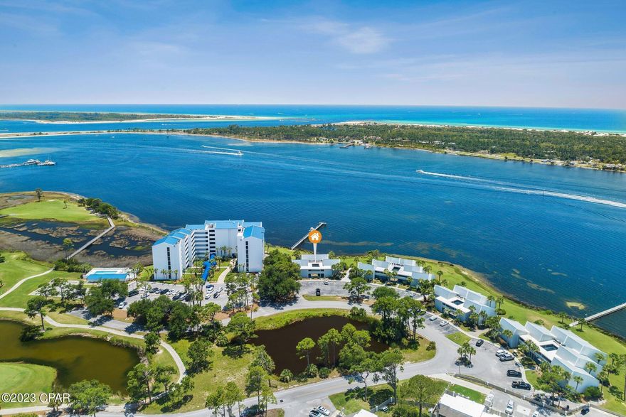 CURRENTLY UNDER CONTRACT, SELLER WILL CONSIDER BACKUP OFFERS Welcome to Bay Point Studio Villas, a hidden gem nestled in the heart of Panama City Beach's picturesque Bay Point community. This exquisite bayfront condominium offers a harmonious blend of luxury, comfort, and convenience, making it the ideal choice for your next real estate investment.

Inside this meticulously designed unit and be greeted by an open living space with gorgeous bay views. The kitchen is equipped with modern appliances, ample storage, and a breakfast bar, catering to the culinary enthusiast. You will notice the stunning panoramic scenery of the surrounding lush landscapes or catch a glimpse of the sparkling waters from your patio.

Retreat to the tranquil bedroom, a sanctuary for rest and relaxation after a long day. The bathroom exudes elegance with its refined finishes and ambiance.

Bay Point provides an array of amenities that cater to your every need. For boating enthusiasts, the nearby marina offers direct access to the Gulf, allowing you to embark on exciting adventures at your leisure.

This condo offers easy access to pristine beaches, world-class golf courses, vibrant shopping centers, and an array of dining options. Bay Point has it all, whether you seek a peaceful retreat or an active lifestyle. Don't miss the opportunity to own a piece of paradise in this highly sought-after community.

Call today to schedule a private tour and discover the endless possibilities that await you. Let's make your dreams come true!