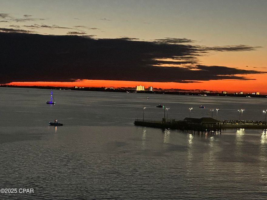 FOUND.....GREAT PROPERTY!!!  An amazing one bedroom, one bathroom waterfront condominium with gorgeous views of St. Andrews Bay and Massalina Bayou.  Conveniently located on Beach Drive, in the highly desirable Cove neighborhood.  From the spacious balcony enjoy awesome sunsets!  You will be the envy of your friends with front row seats for the Christmas Boat Parade and the 4th of July Fireworks!  Ready for some tasty seafood?  Just a short walk across the draw bridge and you have arrived at Tarpon Dock Seafood Restaurant known for their fresh seafood and friendly atmosphere. Or, hop on your golf cart and explore Downtown for savory food at Ferruci's and home brew at the History Class.  Stroll through the outdoor farmer's market, trendy boutiques and more in the heart of Panama City.  Large windows allow for plenty of natural light with luxury vinyl plank flooring through out the living area and tile in the kitchen and bathroom.  Amenities include:  bay front pool, sandy beach, boat dock, gazebo and community room!  Assigned, covered parking space. Pets  allowed.  No short-term rentals.  Come today and fall in love with Cove Harbor Condominium, coastal living at its best!