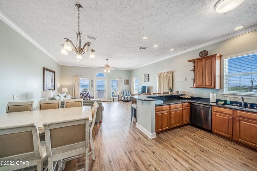 Lowest priced 3BR in PCB! Imagine all the things you don't like about high rise condos and then check out this gorgeous 1800 sq ft condo with Gulf views. Vista Del Mar(Only 4 Units) very rarely comes on the market and this unit will not disappoint. Remodeled in 2021 this unit features new LVP flooring, stainless steel appliances, shower tile in master bath and paint throughout the interior. Smart security system controls air/heat, lock/unlock, and security all from APP. Imagine no more waiting on elevators and being allowed to park in your own 3 car garage. This condo has so much living and storage space that it would give the owner multiple options on use. Primary residence, STR or LTR. 

Beach access is just steps away to your own paradise. No more crowds and high HOA fees! Must See.