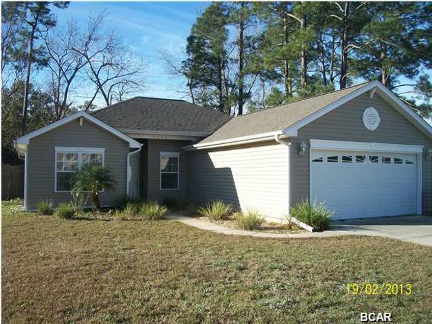Beautiful, 3 bedroom home in small subdivision. Tile flooring, covered patio, open kitchen, split bedrooms, and more! All sizes are approximate, please measure and verify if important. School assignments are subject to change, please check with Bay County for most accurate information. Pets not allowed.