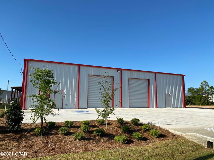 New 5,000 square foot street-level warehouse now under construction in the new ''Beach Business Park''. Includes: 16' clear-height at the eaves, #2 12'W x 14'H rollup doors, #2 ADA restrooms, #2 electrical panels, 6'' concrete slab, driveway and parking. Site Plan, Building Plans and elevations are attached. The Photo is an architects rendering of the 10,000 sq. ft. building that is available on Lots 19 & 20. Will finish or build-to-suit.