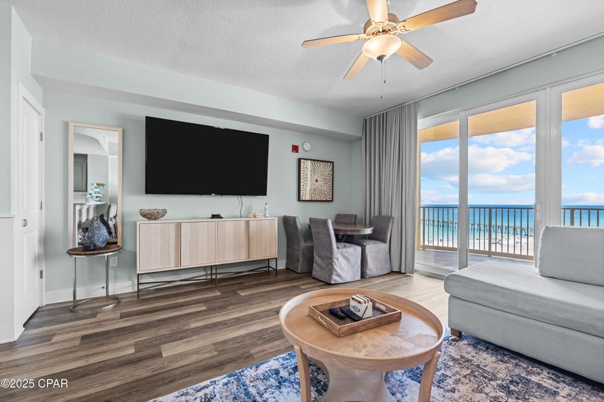 Calypso Tower 3 - Exceptional Gulf-View Condo in Panama City Beach
Experience coastal luxury in this beautifully appointed 1-bedroom, 2-bathroom condo, offering 1,103 square feet of thoughtfully designed living space. Located on the 10th floor of the sought-after Calypso Tower 3, this residence features a private balcony with expansive views of the Gulf. 

Inside, you'll find an open and inviting layout, complete with a bunk nook—perfect for additional guests or family, adding flexibility and value for both personal use and rental potential. Enjoy scenic vistas, natural light, and refreshing ocean breezes from your private retreat.

Perfectly situated in the heart of Panama City Beach, this unit is within walking distance to premier shopping, top-rated restaurants, vibrant nightlife, the fishing pier, and entertainment destinations like Topgolf and Pier Park.

Resort-style amenities include covered garage parking, a fully equipped fitness center, a lagoon-style pool with private cabanas, a poolside bar, fire pit, and an on-site restaurant.

Whether you're searching for a relaxing beachfront residence or a strong investment opportunity, this property delivers unmatched comfort, convenience, and location in one of Florida's most desirable coastal communities.

Schedule a private tour today—Calypso Tower 3 is a fantastic find and an exceptional value in Panama City Beach.