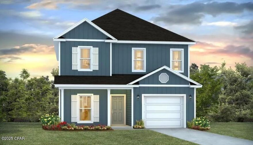 Welcome to the Alabaster a new home floorplan located at Windmark Beach in Port Saint Joe, FL. The Alabaster is a masterfully designed single-family residence with four bedrooms and three and a half bathrooms. This home offers a perfect blend of elegance and relaxation, ideally suited for those in search of an exquisite second home or a serene vacation retreat.

Spanning two captivating stories, this home boasts 4 generously sized bedrooms, 3.5 well-appointed bathrooms, and the convenience of a single car garage. As you step through the inviting covered entry you enter a graceful foyer that flows seamlessly into an elegant dining area, setting the stage for memorable family gatherings. The heart of the Alabaster features an open-concept kitchen and family room, where a spacious center island, ample pantry, and abundant cabinetry invite culinary exploration and effortless entertaining. Granite countertops, stainless-steel appliances, and EVP flooring accentuate this home beautifully making you feel right at home.

Tranquility defines the main-level primary suite, complete with a luxe ensuite bath featuring a dual sink vanity, an oversized shower, and a spacious walk-in closet. Venture upstairs to discover a versatile living space that is ideal for media enjoyment or as an additional lounge space—centrally located by three additional bedrooms. Each additional bedroom has been designed with spacious closets and two share a bath while the fourth bedroom has a private ensuite bathroom. Each bathroom is also equipped with granite countertops and white cabinetry throughout the home. This home is also outfitted with Smart Home technology, like all our beautiful homes at WindMark Beach.

On the outside of the home, you will see beautiful Hardie board siding, a covered rear patio area, and spacious yards to enjoy those unbeatable Florida sunsets. The Alabaster is an exciting addition to the lineup of homes at Windmark Beach. Enjoy all the amenities the Windmark Beach community has to offer complete with beautiful new homes, local food, shopping, boardwalks, and beach access! Windmark Beach amenities includes two pools, BBQ grills, 11 dedicated beach accesses, the village center, boardwalk, and is pet friendly! The community is golf cart friendly, and dogs are allowed on the beach!

Schedule a tour to see this beautiful home today!