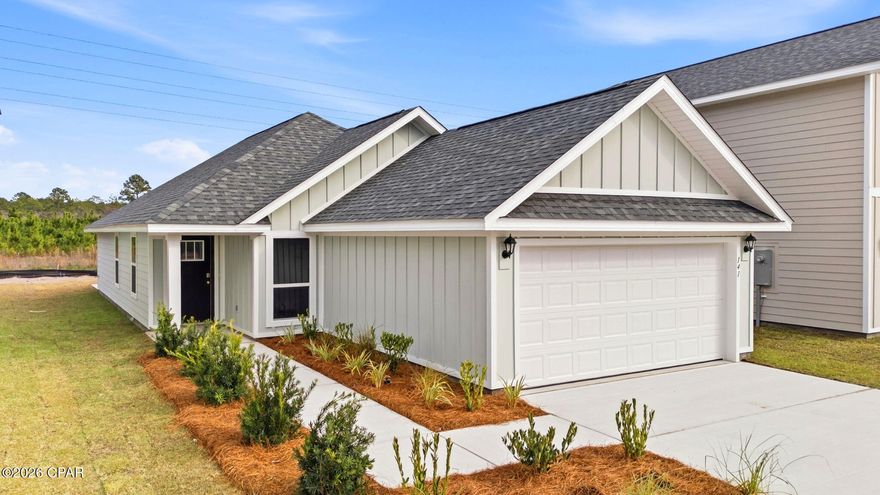 The Celeste floor plan is a 3-bedroom, 2 bathroom, 1,427 square feet open concept home. As you enter, you will notice the living room as the focal point of the home as it opens to the kitchen, hallway, and primary bedroom.

The main areas are made with beautiful EVP flooring and carpet in the bedrooms. The kitchen has quartz countertops and shiny stainless-steel appliances including a stove, microwave, and dishwasher. The bathroom also has quartz countertops and EVP flooring, and the primary bathroom features a double vanity while the guest bathroom features a single vanity. Like all homes in Chateau Nemours, the Celeste includes a Home is Connected smart home technology package which allows you to control your home with your smart device while near or away.

On the outside you will see Hardie Color Plus Siding which is uniquely engineered to stand up to the harshest elements from wind, rain, fire, freezing temperatures, and hail with a spacious 2 car garage. Each home has dimensional shingles with a 30-year warranty. Each yard is fully sodded and has plenty of room to enjoy activities with your family or friends. Our Chateau Nemours community features underground utilities making it less susceptible to damage from severe weather leading to fewer outages and more reliable service. Residents of Chateau Nemours can enjoy exclusive access an amenity center complete with a pool and playground for all to enjoy.

Whatever home you're looking for, you will find one at Chateau Nemours. Stop by the model home or schedule a tour online today!