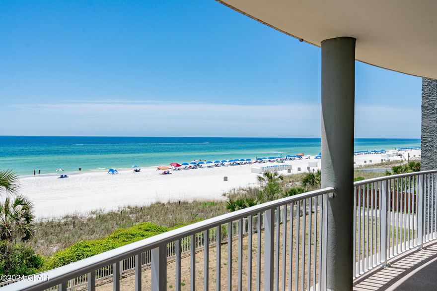 CURRENTLY UNDER CONTRACT, SELLER WILL CONSIDER BACKUP OFFERS. Prepare to be impressed as soon as you step into this marvelous second floor oasis at the popular Long Beach Resort. This immaculate 1BR/1BA gulf front condo has numerous upgrades including new furniture, appliances, cabinets, counter tops, lighting, paint and more. The unit has remained untouched since the renovation, ensuring a fresh and modern atmosphere, with no occupants having stayed in it post-upgrades. Floor-to-ceiling glass windows frame incredible views of the Gulf of Mexico, flooding the unit with natural light and showcasing the beauty of Panama City Beach's coastline. Conveniently situated on a lower floor, there is no need to wait for elevators - the beach and resort amenities are just steps away. The unit is tiled throughout, ensuring effortless maintenance and upkeep.The bedroom serves as a tranquil retreat, boasting incredible views and direct balcony access. Long Beach is known for its large private balconies, perfect for soaking in the views and the refreshing sea breeze. As one of the most sought-after resorts in Panama City Beach, Long Beach offers a wealth of amenities, including 1,300 feet of pristine beachfront, a sprawling 6,500 sq ft lagoon pool, two Polynesian pools, hot tubs, an on-site bar and grill, and gated access. Centrally located yet tucked away from the hustle and bustle, this condo is close to many of the area's attractions, dining, shopping and entertainment while maintaining a serene ambiance. Whether you're seeking a quiet beach retreat or an investment opportunity, this fully-furnished unit offers the best of both worlds. Don't miss out - schedule your private tour today!