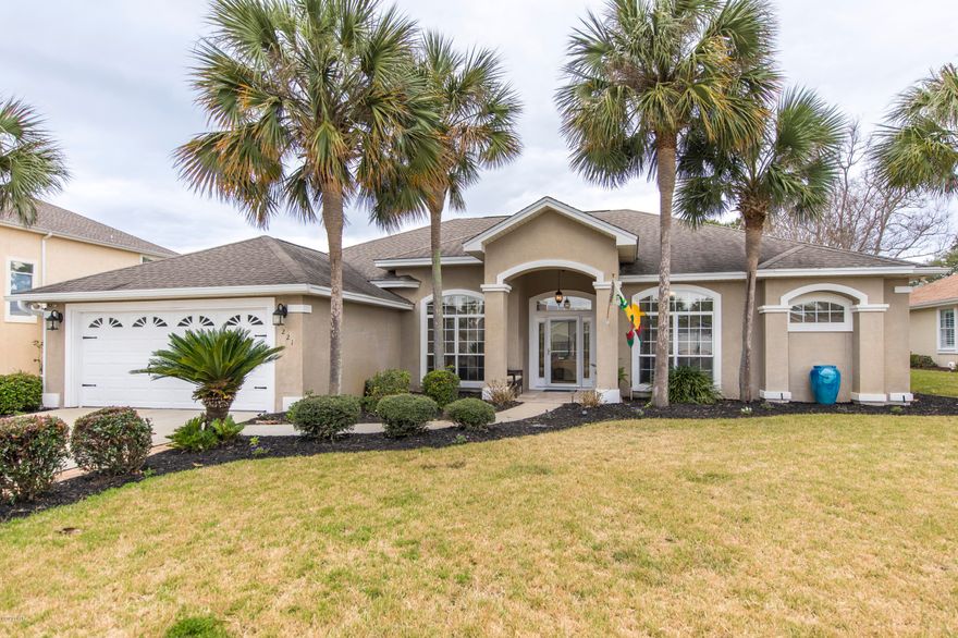 UNDER CONTRACT WITH CONTINGENCY, SELLER ACCEPTING BACK UP OFFERS.



Welcome home!  This magnificent home is an absolute show stopper and exudes the excellence that you deserve.

This home is inviting, luxurious, and elegant from front to back and offers a split bedroom plan for ultimate privacy.

This home has been updated with a mixture of European hard woods, and porcelain tile flooring.  The bedrooms have new carpet.

There is a dining room just off the foyer with premium crown molding and updated modern lighting.

The kitchen has been completely remodeled with refinished cabinets and accent lighting, honed granite counter tops, stainless steel appliances, and new gas stove.  The wash room has privacy door which leads to a 2 car garage with ample room for golf cart or extra outdoor equ The two bedrooms and bathroom on the opposite side of the home are completely private and away from the other rooms and are over-sized with deep closets for extra storage and extra above closet storage space.
The master suite spans the entire north side of the home with an en suite bathroom that is fully tiled in white with gray accents.  There are his and hers sinks in the master bathroom, and separate water closet.  The master bedroom has two large walk-in closets.
In addition, the master bathroom has a Jacuzzi tub and shower.
A very unique feature of the master bathroom is that there is a separate entrance to a room that could be used as a nursery or office.  And if that wasn't enough, the master bedroom has a sliding glass door leading to the outdoor, screened pool deck. 
Bringing the outdoors to you and your family is easy with this home as tens of thousands of dollars have been spent to make the outside a work of art.  The current owner added a heated salt water pool and hot tub soon after they purchased the home.  In addition, the pool and hot tub area is completely screened. The pool and hot tub have been immaculately maintained.  Everything from the murmuring palms, well manicured lawn, mature plants, to the custom outdoor seating area with coquina shells and pea gravel and fire pit, calls its new owner home.
Finally, underground sprinklers with deep well, newer heat pump (less than two years old), and a fully fenced backyard make this home absolutely spectacular.  You don't want to miss this eloquent home with superlative design. This home is a must see and it's only two blocks from the beautiful white sandy beach.  Come see why this home was a Parade of Homes masterpiece and has only gotten better since it's remodel.