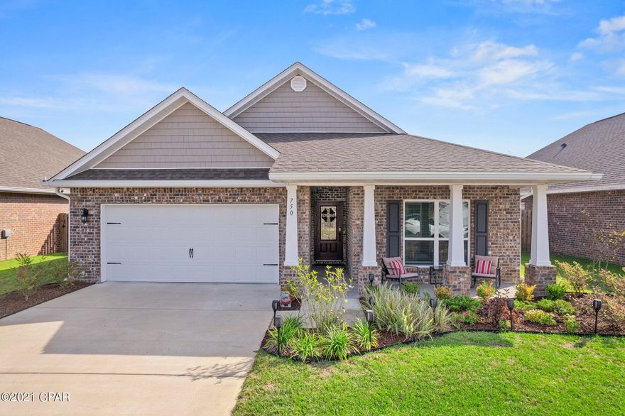 Come see this beautiful home in Andrews Planation. Spacious 4 bedroom 2 bath Delray floor plan. This home features brick exterior, vinyl plank flooring throughout, blinds, smart home package, upgraded interior light fixtures, sprinkler system, gutters, fence and outdoor shed. Kitchen has stainless steel appliances, breakfast bar with granite countertops and subway tile backsplash. Great location! Call me today to schedule your showing.