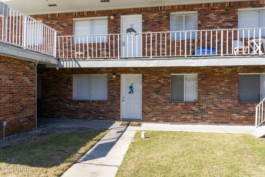 This adorable two-bedroom condo is a short walk to the beach and just right around the corner from St. Andrew's State Park.  Across the street are the marinas and a dozen restaurants within walking distance. At the time of listing the property, it is the lowest-priced two-bedroom on the beach by 60,000+. HOA fees are also some of the lowest at just $200 a month.  This unit is non-rental right now, but should be a good income producer given it's a two-bedroom close to the beach.  Seller is firm on price.