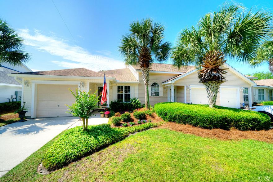 7 Park Place, PCB, coveted 32413 zip code. Remodeled, completely! From the floors to the ceiling an updated home, nothing to do but move in! Park Place is a sidewalk and streetlight community, minutes from the emerald green water and sugar white sand of the Gulf of Mexico. Garage parking and  a pool! Updates include new floors, custom built cabinets in kitchen and bathrooms with soft close and pull out drawers w/ built-ins, granite counters in kitchen and bathrooms, both bathrooms remodeled with walk-in showers w/ glass doors, stunning finishes! Bonus - HVAC - 2 stage heat pump w/ full house dehumidifier to keep house cool and efficient. 7 Park Place is an end unit, walking distance to the pool, garage, landscaped, meticulously kept, stunning! Golf cart friendly, Come Visit Today!