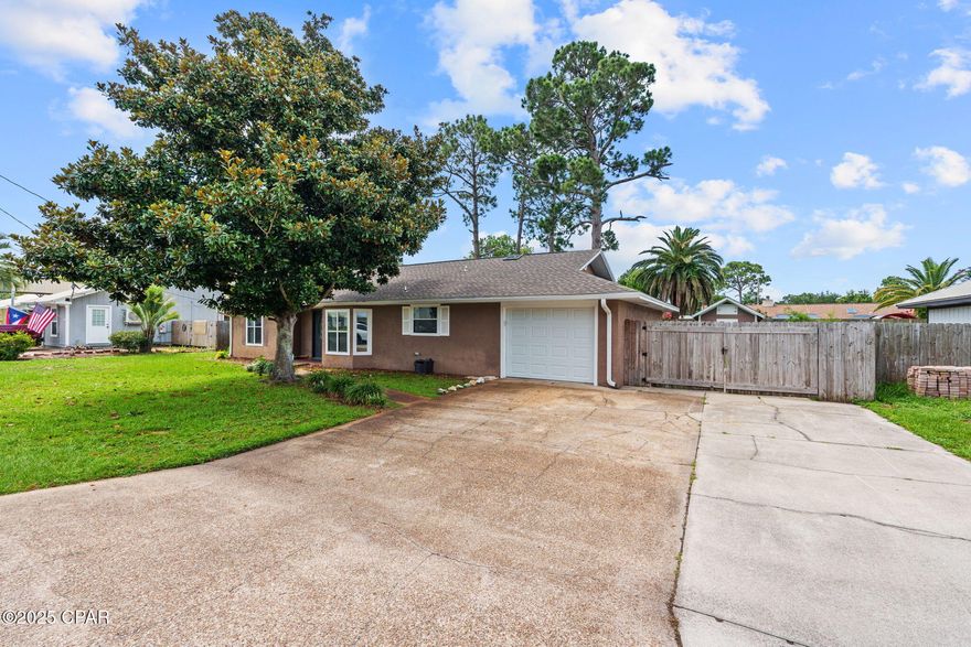 Welcome to 311 Prudence Lane - Your Perfect Slice of Paradise!

Nestled in a quiet, well-maintained neighborhood, this charming home offers the perfect balance of peaceful living and beachside fun.

One of the rare gems in Panama City Beach, this home boasts a large backyard—ideal for family gatherings, pets, or simply relaxing in your own outdoor oasis.

Located just a short golf cart ride away from local favorite restaurants and the sparkling Gulf waters, you'll love the unbeatable combination of convenience and coastal charm.