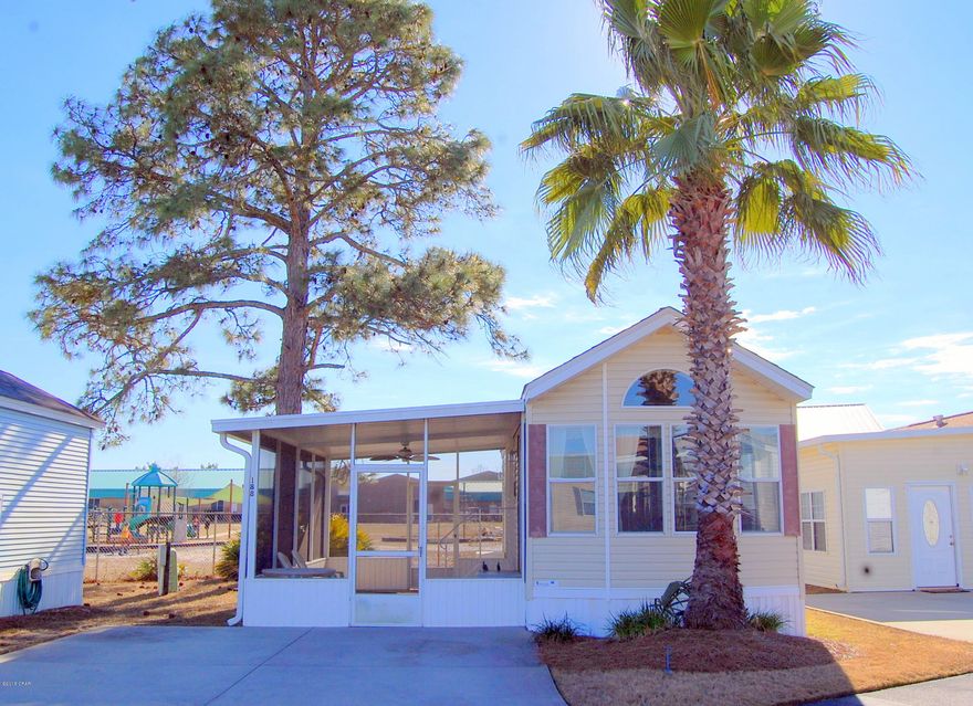 Great Get A Way in Well Maintained Emerald Pointe Resort. Community offers a large clubhouse, exercise room, 2 pools (1 heated seasonally), hot tub, lake w/boardwalk, playground, shuffleboard court. Close to Shopping, Dining and the Worlds Most Beautiful Beaches. Very nice 1 Bedroom 1 Bath, furnished and ready to move in. HOA includes: water, sewer, garbage, cable, lawn service. All Dimensions are approx. must be verified by buyer.