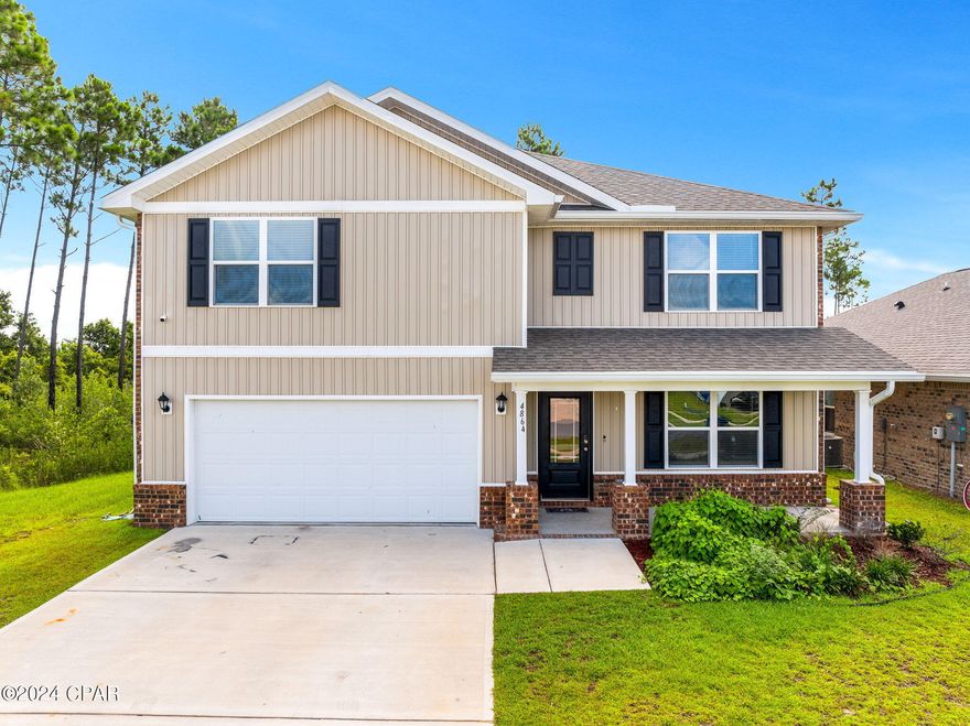 'CURRENTLY UNDER CONTRACT, SELLER WILL CONSIDER BACKUP OFFERS' This large and spacious home is located in Liberty Ph 1 subdivision. This home features 5 bedrooms, a formal dining room/office, 3 bathrooms, and a two car garage, a welcoming front porch great for morning coffee and a nice cozy patio for evening family time.
This home opens up to a large foyer, where to the right you will find the dining room/office. Not to far away, you will find an open kitchen for all your entertainment purposes. Also on the first level is a guest-room and bathroom. Upstairs on the second level is an amazing loft and 3 bedrooms and and an extra large master bedroom and bathroom with 2 walk-in closets.
The AC is equipped with an ionic sanitizer. This home is about a 25 minute drive to Tyndall Air Force base, 21 minute drive to Eastern Shipbuilding, and 30 minute drive to the Navy Base. This home is a must have!