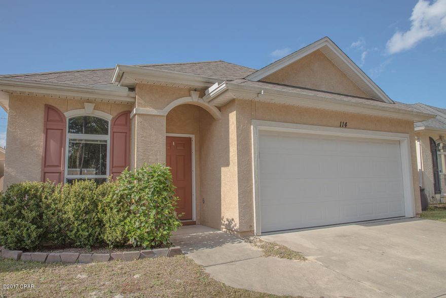 **100% FINANCING AVAILABLE***BEACH 3/2 HOME**You're literally around the corner from the beach (1/2 mile to Gulf), Hutchison Elementary, Surfside Middle, Arnold High Schools and all of the convenient shopping, entertainment and restaurants at Pier Park! This home features 3 bedrooms and 2 full baths a covered patio and 2 car garage, tile and carpet flooring, 9' ceilings, separate dining area, open floor plan and large kitchen island perfect for entertaining. Lots of natural light and located in X flood zone-All dimensions, measurements and other listing information should be verified if deemed important.