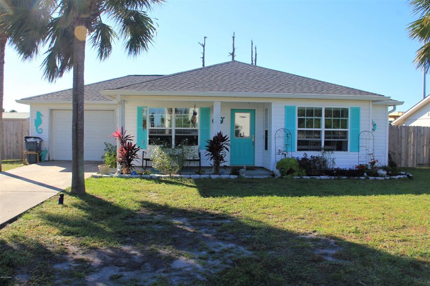 Charming and completely renovated 3 bedroom, 2 bath home in the Heart of Mexico Beach. This home has all new LVP flooring throughout, fresh paint, LG black stainless kitchen appliances, farm style sink, and soft close cupboards. Current owners did not skip anything when completing their renovations, the home even has cat 6 drop cable throughout for all your networking needs. The beauty of this home continues as you sit on the screen porch that looks out onto the large fenced-in backyard with built-in cedar planters for your personal vegetable garden, a play area with sun shade and gorgeous trees. The property has 6 palm trees, an oak tree, banana trees, lemon tree, crepe myrtles and hibiscus.