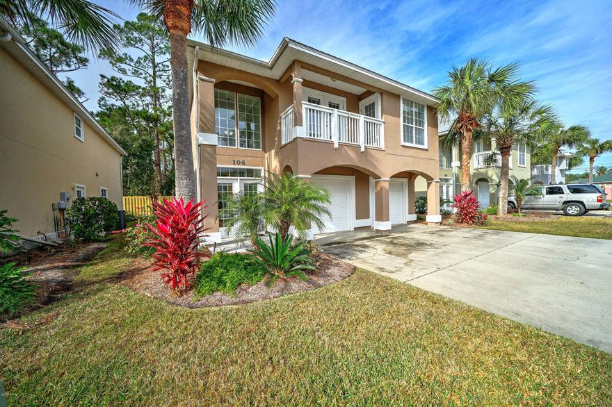 BRING YOUR BOAT AND PARK IT IN YOUR BOAT SLIP that comes with this beautiful detached town home in the only gated community on  North Lagoon. North Lagoon is a very popular area for boaters.  There are not many boat slips that are available on the Lagoon which leads to the gulf. This is a rare opportunity. This area is convenient to shopping and restaurants.  Just a short drive to the beach. This house has a FLEX ROOM IN ADDITION TO THE 2 BEDROOMS.  This would be a great office, playroom, or sewing room.

Beautiful tile flooring downstairs and wood flooring upstairs. Tastefully landscaped.

Tankless hot water heater.  Each door has door lites with blinds between the glass. Remodeled master bathroom.  Large walk in closet in the master. Sit outside on your tiled

covered porch. No work here as your HOA cuts your yard for you and keeps the pool and the grounds up.  Just move in and enjoy yourself.  Very neighborly neighborhood.  Lots of functions at the club house for all to enjoy. Call Cynthia at 850-691-7927 for a showing.