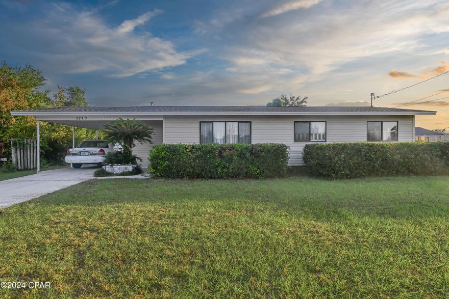 ***HIGHEST & BEST, DEADLING MONDAY  NOVEMBER 4, 2024, 5 PM. What a fantastic opportunity to get a low cost home in a desirable location central to everything-shops, restaurants, medical facilities of Panama City and a short drive to the beautiful water of St. Andrew's State Park and all Panama City Beach has to offer.  This house is just waiting for your elbow grease to transform it into 2024, while still being completely livable in the interim.  The house was re-roofed 12/9/18, new HVAC 6/1/22 and new water heater 2/21/23.  With an effective year built of 1989, it is believed that house has been updated on plumbing.    Stone trimmed wood burning fire place for chilly nights.  Master bathroom has ensuite bathroom.  Ample storage provided in your shed with a woodworking or fish cleaning area outside of the shed with covered roof.  Kitchen has mostly stainless steel appliances and home comes with washer and dryer as well.  Home has nearly a quarter of an acre ground, giving you plenty of space to create the backyard of your dreams.  Estate sale is coming, so let your Realtor know if you are interested in items. This house is ready for your personal stamp!  Don't miss out!