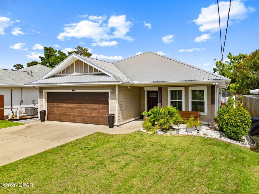 Located on the quiet west end of Panama City Beach, close to Carillon, Camp Helen, and Lake Powell, this immaculate home would make a great primary residence, vacation home, or investment property.

HIGHLIGHTS INCLUDE:
--Wood look tile flooring throughout
--Open plan living/dining/kitchen
--Samsung dishwasher, microwave, and electric range; LG fridge with ice and water and two drawers
--Master suite includes palm mural, walk-in closet, and master bath; tray ceiling in bedroom
--Split bedroom plan:  Front bedroom could also be a quiet office
--Low maintenance landscaping and turf (More time for grilling and chilling!)
--Two-car garage can be used for parking, storage, or as an awesome game room

Come see this lovely home today!  
We look forward to your offer!