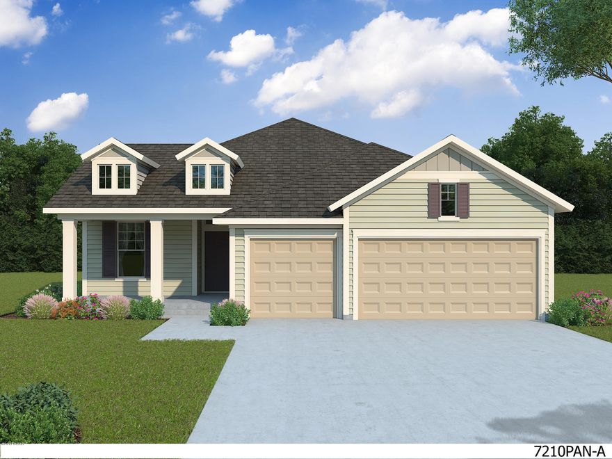 See attached photo for the design selections for this home. Traquility abounds in this fantastic Clarabelle floorplan. 3 car garage! 4 bedrooms, 3 full bathrooms & and an office. Custom designed interior finishes lead off with Gorgeous weather wood hardwood floors, Black granite countertops, white cabinets, Decorated in all Whites and Grays this Home is full of that Farmhouse style that works with every color Estimated completion date is September.  In approval process to be placed into an ''X'' Flood Zone.  Builder will reimburse Flood policy for the 1st two years or until approved.