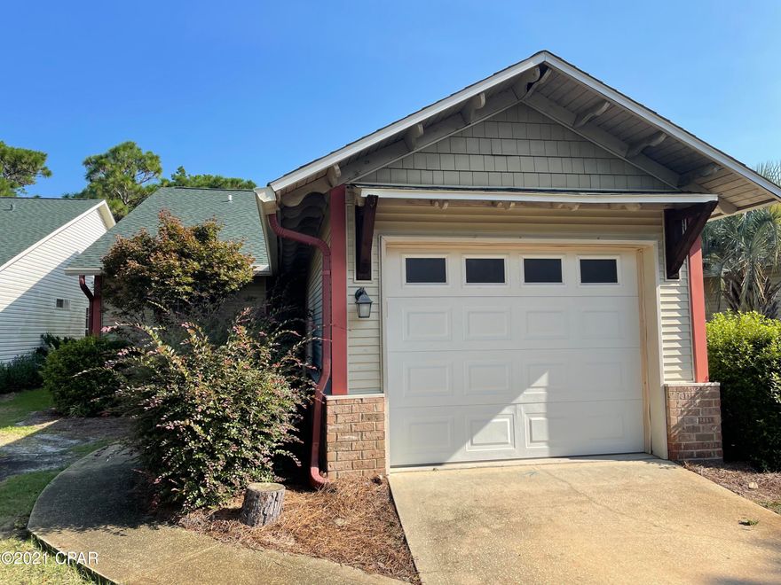 Come home to Escada! This beautiful single story end unit town house features an open floor plan with a 1 car garage, a screened in back porch overlooking the lovely garden, a large laundry room with storage, a coat closet, and a master suite with a walk in closet. The kitchen features ample counter & cupboard space, a pantry and a bar. Enjoy the vaulted ceilings in the dining/living areas. Flooring includes tile in the kitchen and bathrooms, wood in the dining/living and carpet in the bedrooms. The neighborhood features community pools, tennis and basketball courts, playground and walking/biking trails that lead to Butler Elementary and 30A.