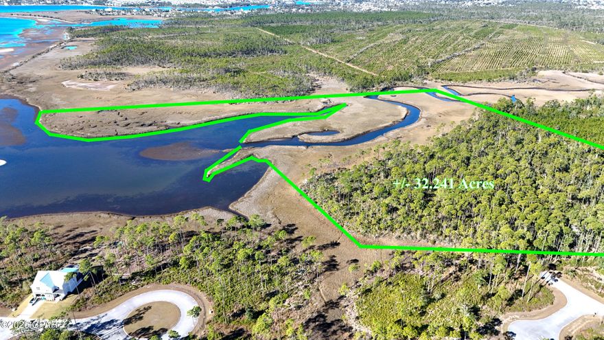 Welcome to Phase Two of Laird Point, a rare and gated waterfront development opportunity in Panama City, FL. This vacant land consists of two parcels combining to a total of 33.36 acres with Conceptual Site Plans illustrating future development potential of up to 37 lots. There are currently no utilities on the property, but city water and sewer is available to hook up. The HOA for Phase 2 is inactive due to no current development. Laird Point offers glowing waterfront sunsets, mature pine trees, and an abundance of natural beauty making a serene and private sanctuary. All lot lines shown in pictures are approximate and for demonstration purposes only, they are not to scale. Buyers to confirm all information. Don't miss this once in a lifetime opportunity and come see the property today!
