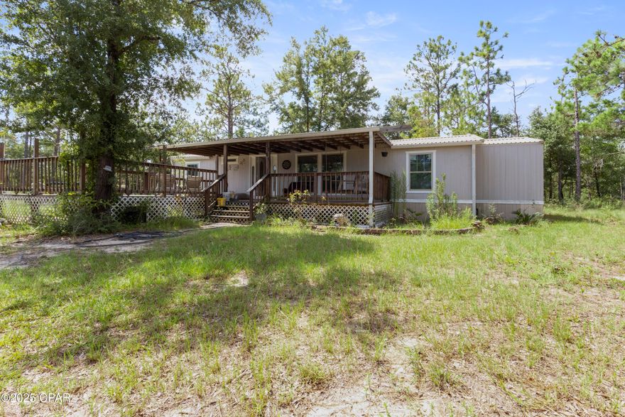 PRICE REDUCED BY $ 45K   ''MUST SALE''

MOTIVATED SELLER. FLOOD INSURANCE NOT REQUIRED by lender. Mobile Home (1985) complete renovated and upgraded.

Welcome to your private slice of country living! Located in Chipley Florida. Nestled on 2.94 acres, this 3-bedroom, 2-bathroom home offers space, privacy, and versatility with no HOA restrictions. Inside, you'll find an open-concept kitchen and living area, perfect for gatherings or relaxing at the end of the day. With 1,196 square feet of well-designed living space, this home feels both cozy and functional.

Step outside and enjoy the peaceful setting from your large front porch, ideal for morning coffee or evening sunsets. The gated entry adds a layer of privacy, and the property includes four storage sheds, a workshop, and plenty of room for hobbies, projects, or even small livestock. Whether you're looking to garden, work from home, or just spread out, this property checks all the boxes.

Don't miss this unique opportunity to own acreage with room to grow—schedule your showing today!

MOTIVATED SELLER MAKE YOUR OFFER TODAY!!!